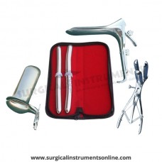 Hegar uterine dilator set,15-16,17-18, mathieu speculum, grave large, collin large